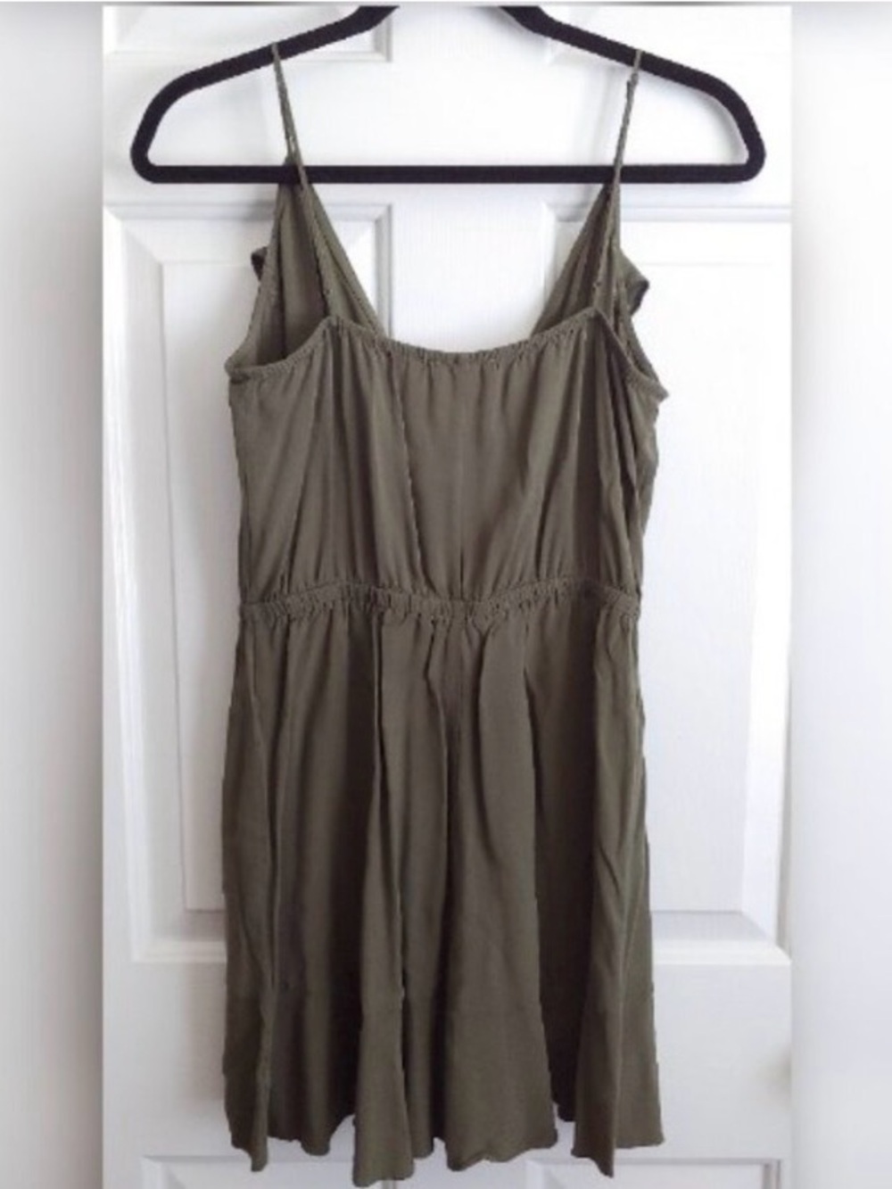 Express Olive Ruffle Cami Mini Dress - Picture 3 of 3